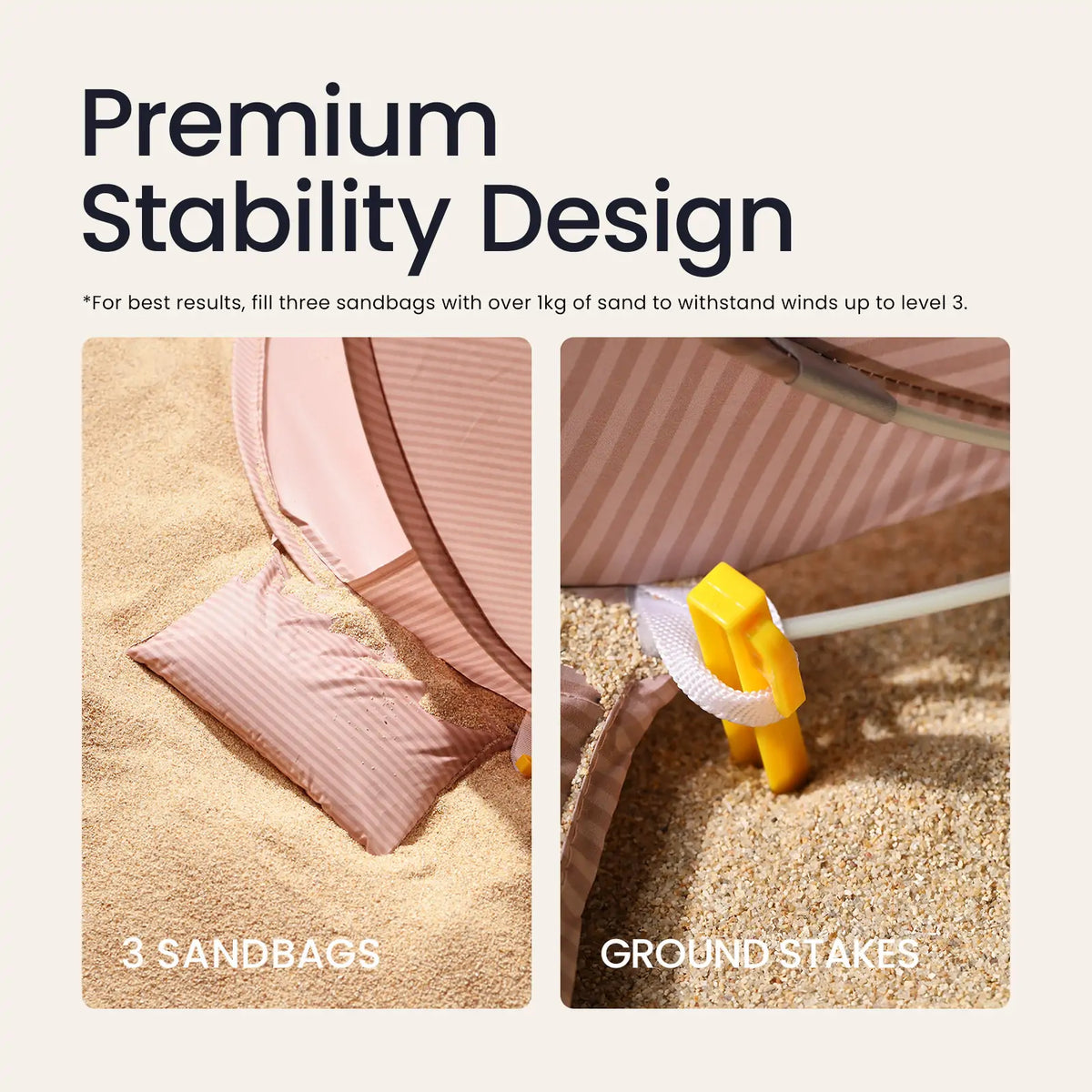 Tiny Land Beach Tent & Sand Toy Set for Kids