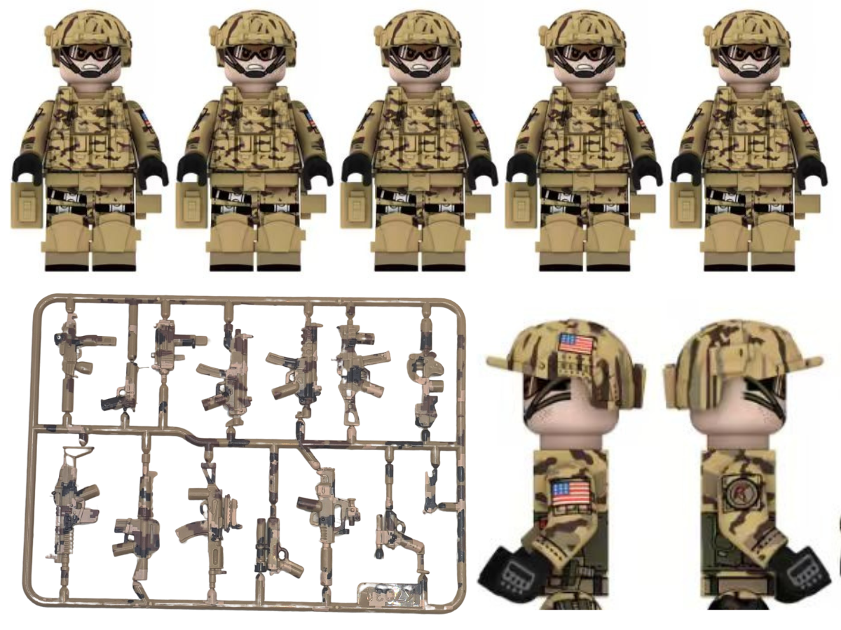 Mil-Blox U.S. Army Desert Team, 5 Figures