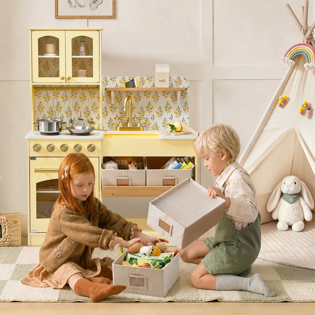 Tiny Land Wooden Play Kitchen with Storage