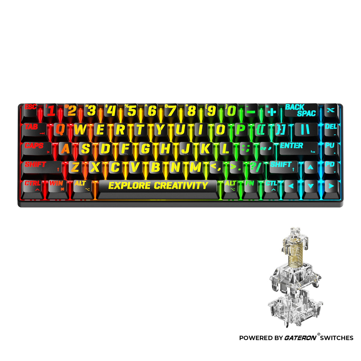 XVX HE68 68-Key Hall Effect Gaming Keyboard with RGB