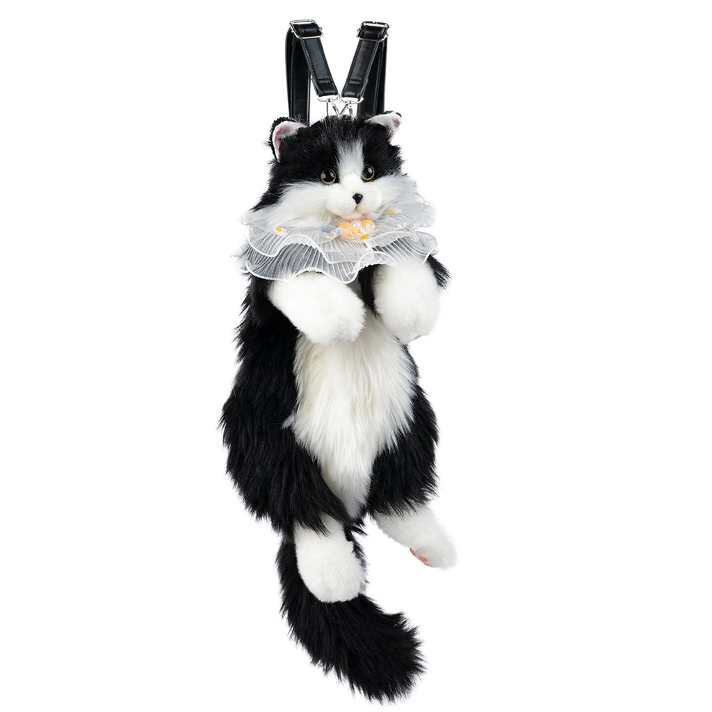 Tuxedo Cat Plush Backpack