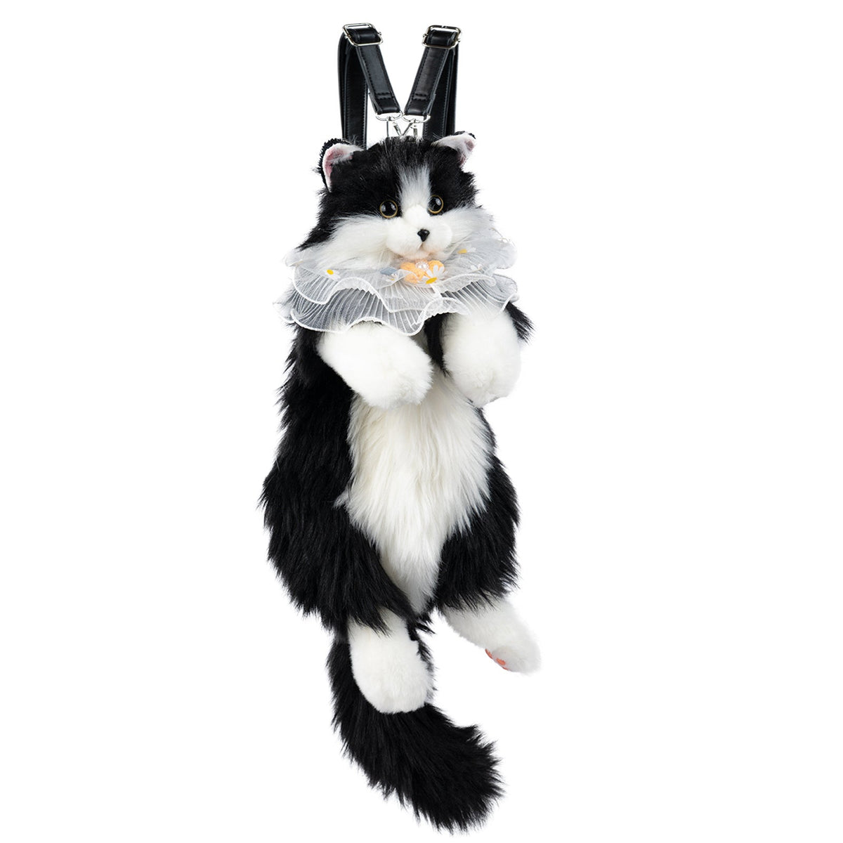 Tuxedo Cat Plush Backpack