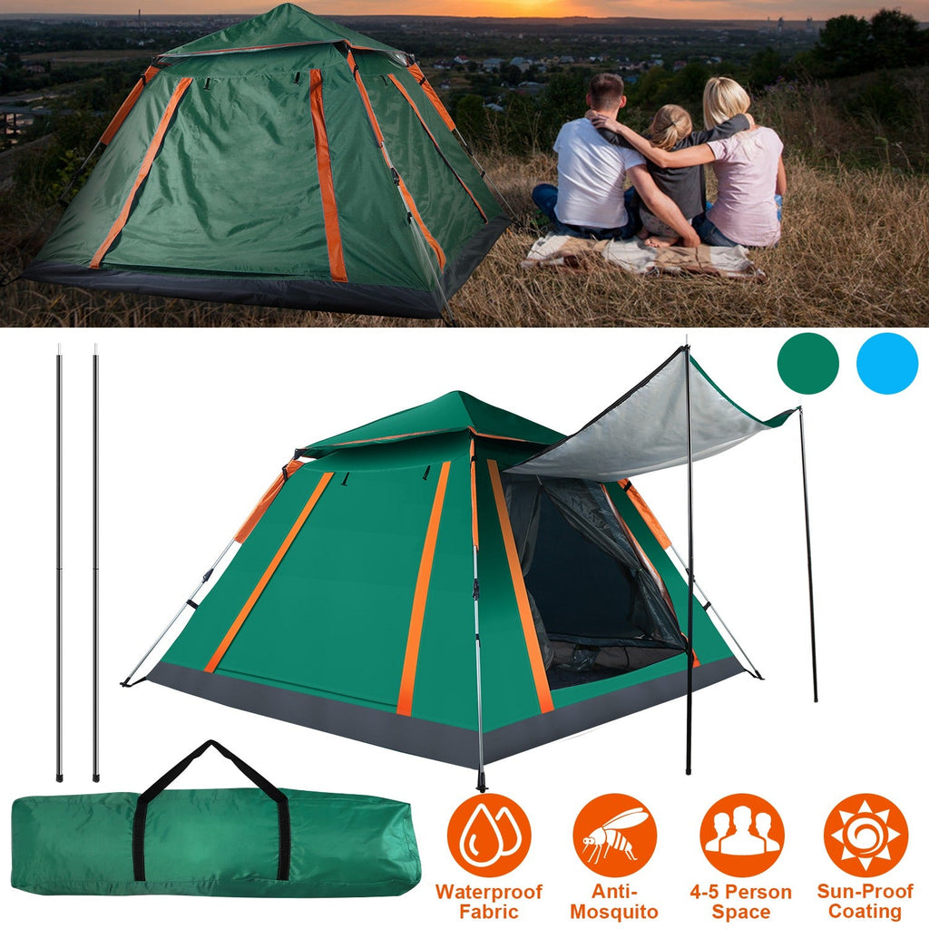 4–5-Person Camping Tent with Mosquito Mesh Windows