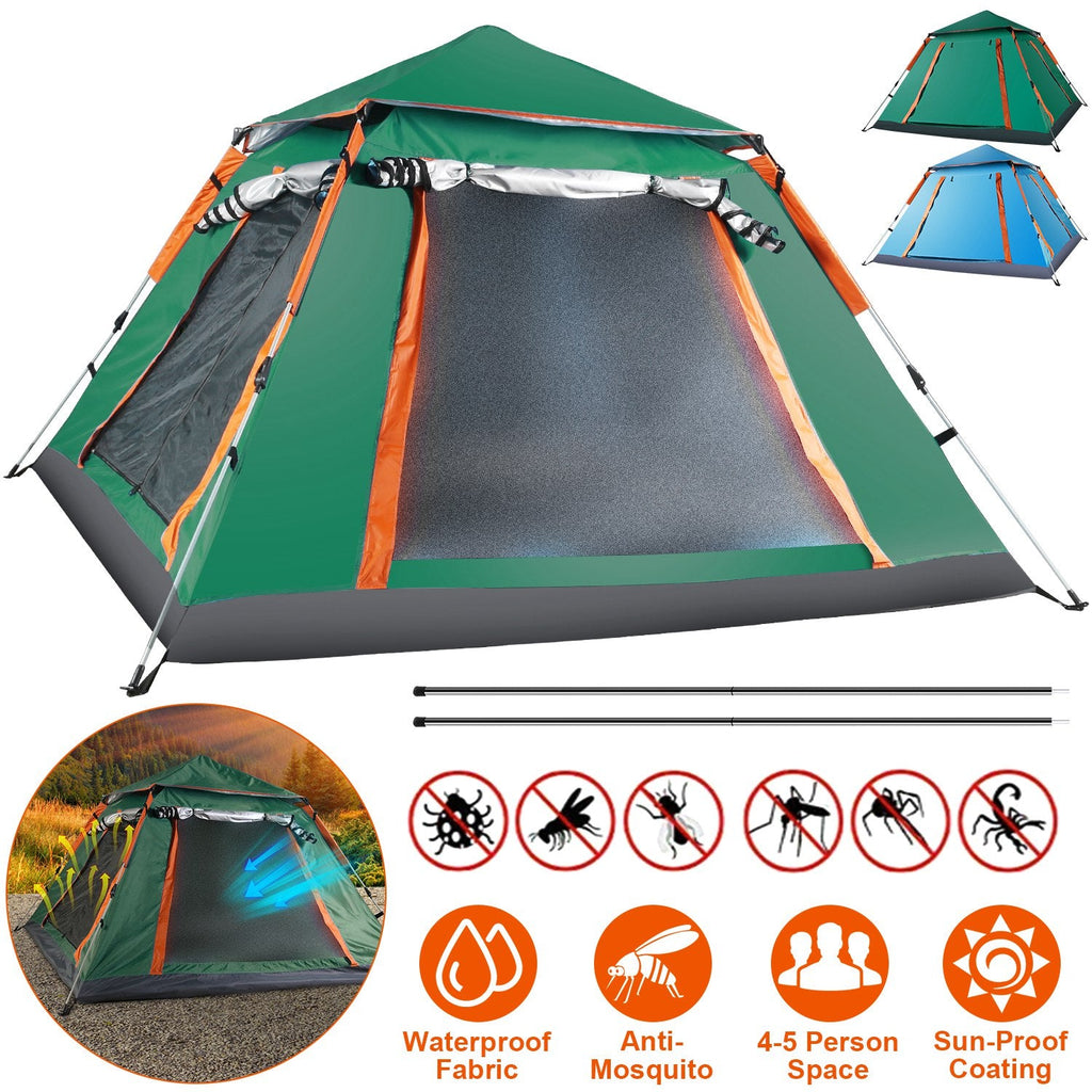 4–5-Person Camping Tent with Mosquito Mesh Windows