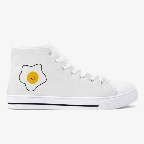 Jacki Easlick Lux Egg High-Top Canvas Sneakers – White/Black