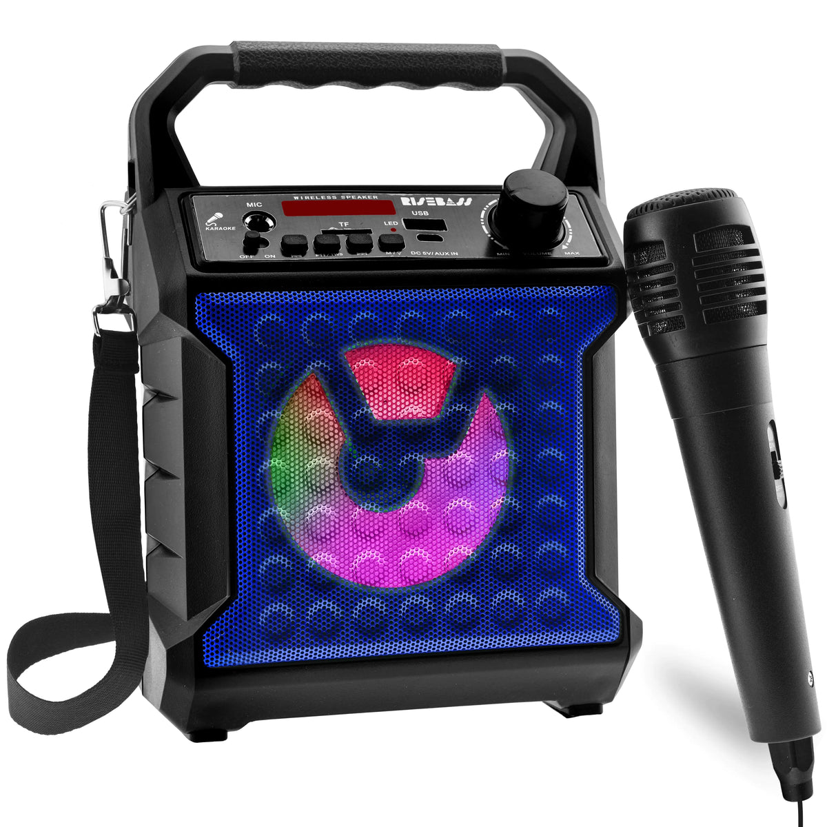 Risebass Rechargeable Bluetooth Karaoke Speaker & Microphone