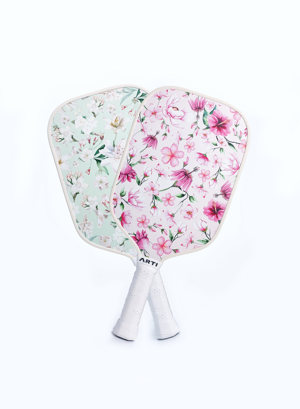 ARTI Flowers Pickleball Set — 2 Paddles, 4 Balls & Carry Bag