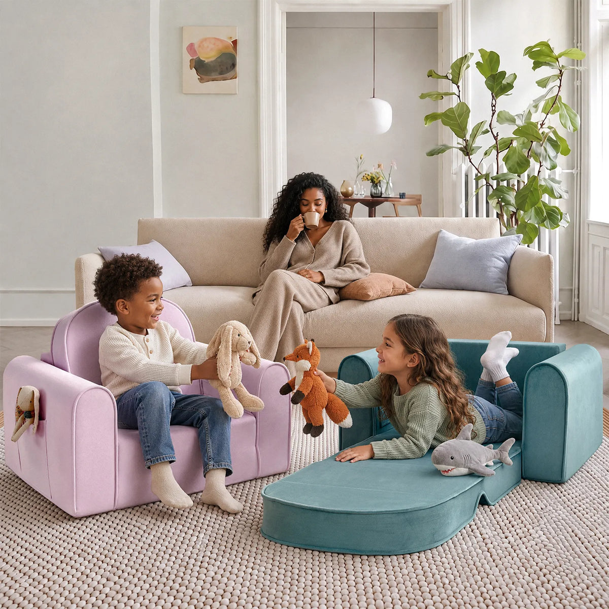 Tiny Land GentleSnug Kids' Convertible Sofa & Lounger