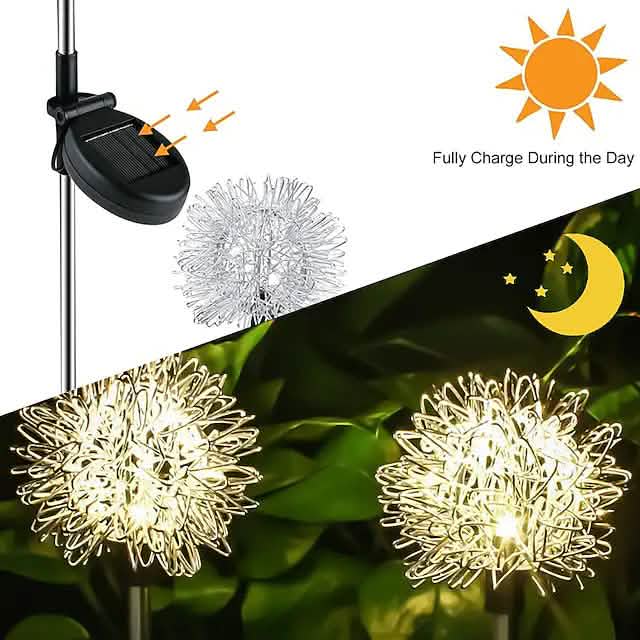 Solar Dandelion Lawn Lights – 2-Pack