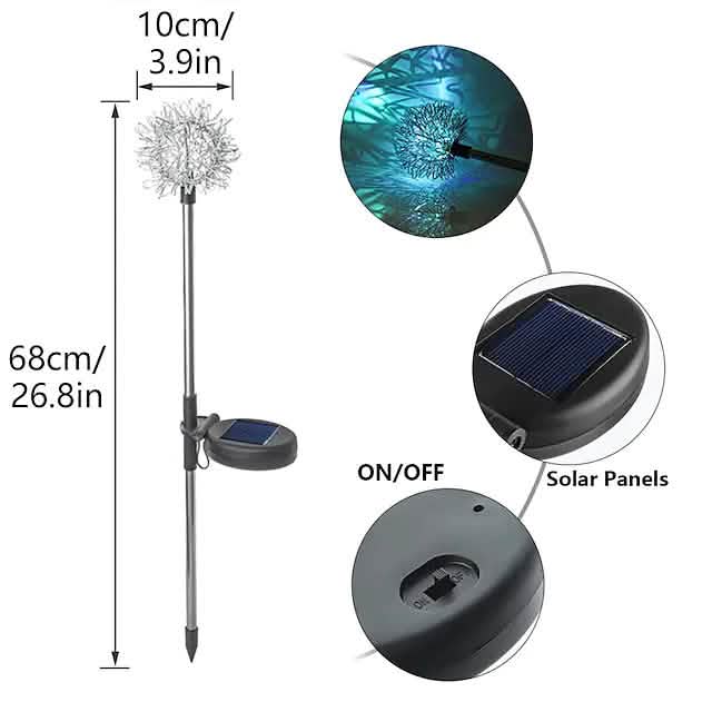 Solar Dandelion Lawn Lights – 2-Pack