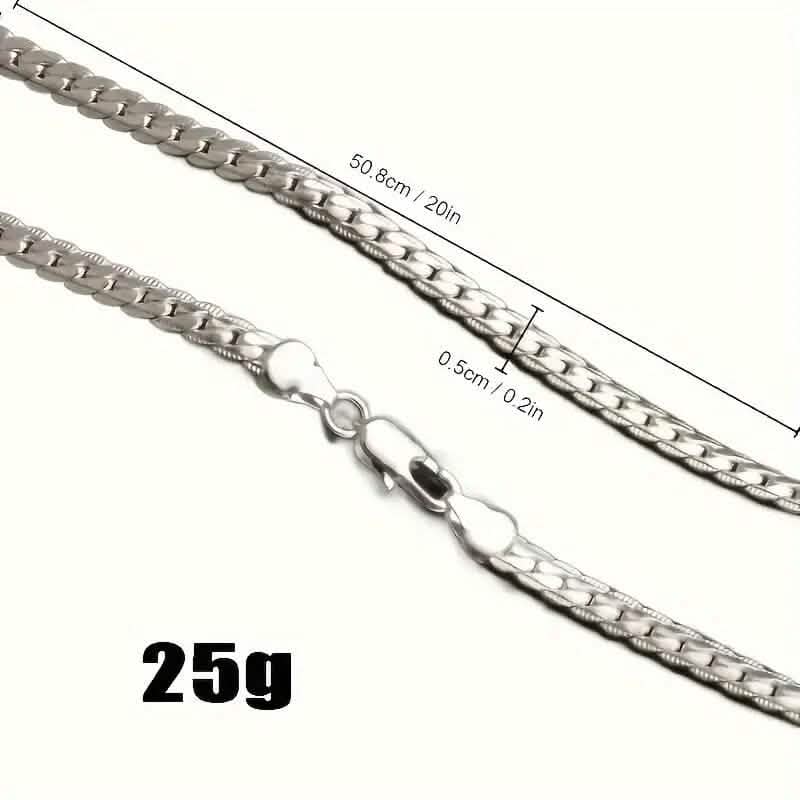 20-Inch 925 Sterling Silver Chain Necklace