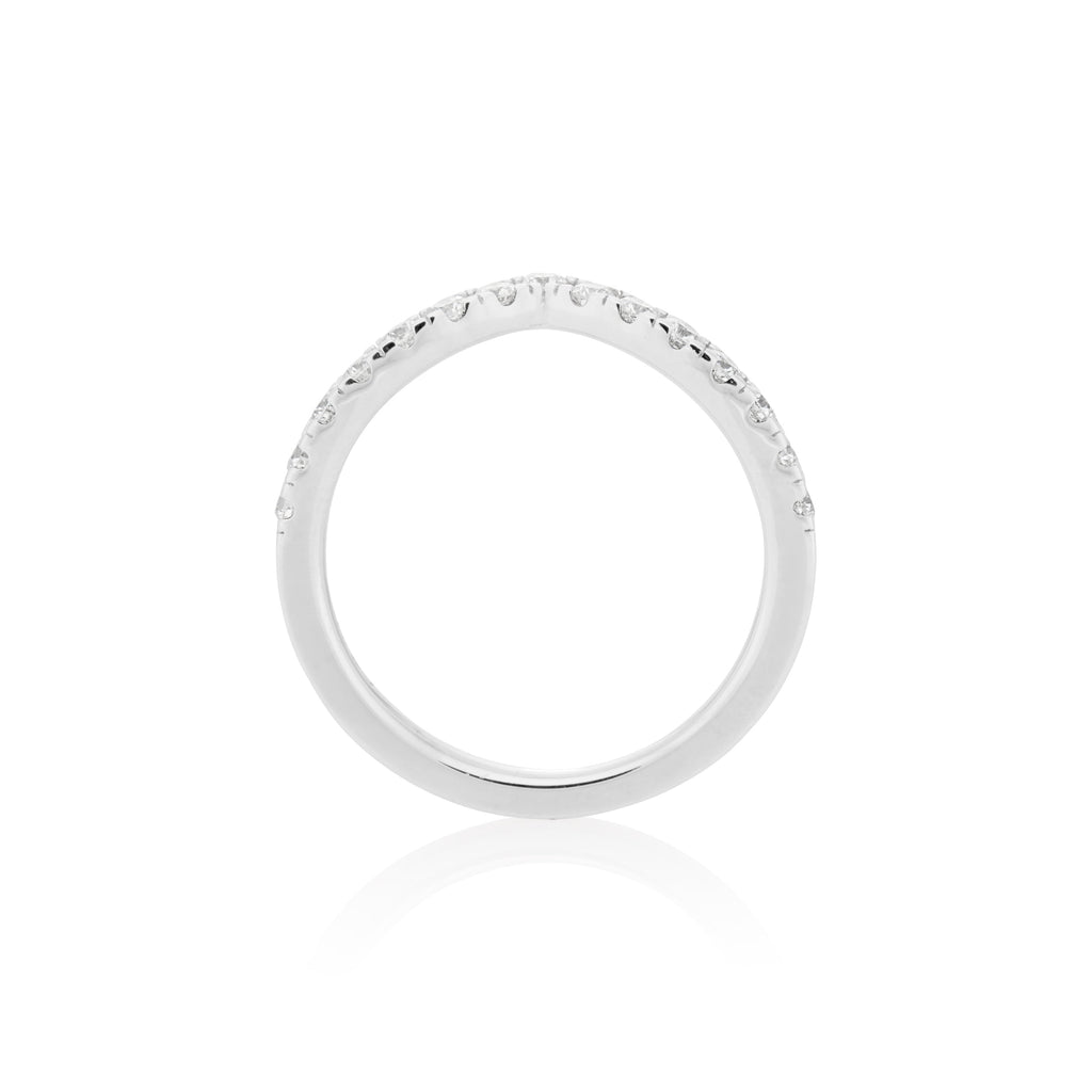 1.8mm Moissanite V-Shaped Ring – 925 Sterling Silver
