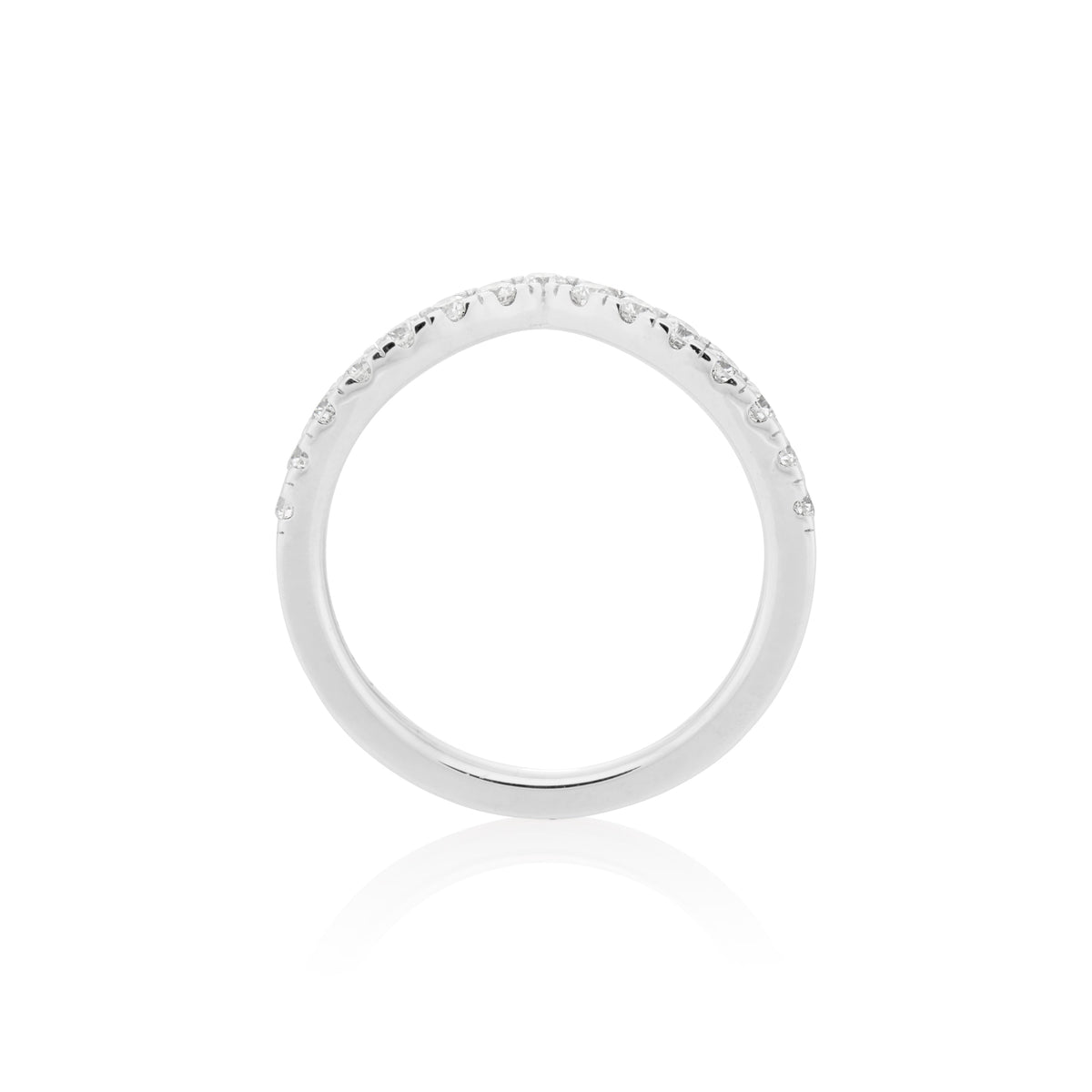 1.8mm Moissanite V-Shaped Ring – 925 Sterling Silver