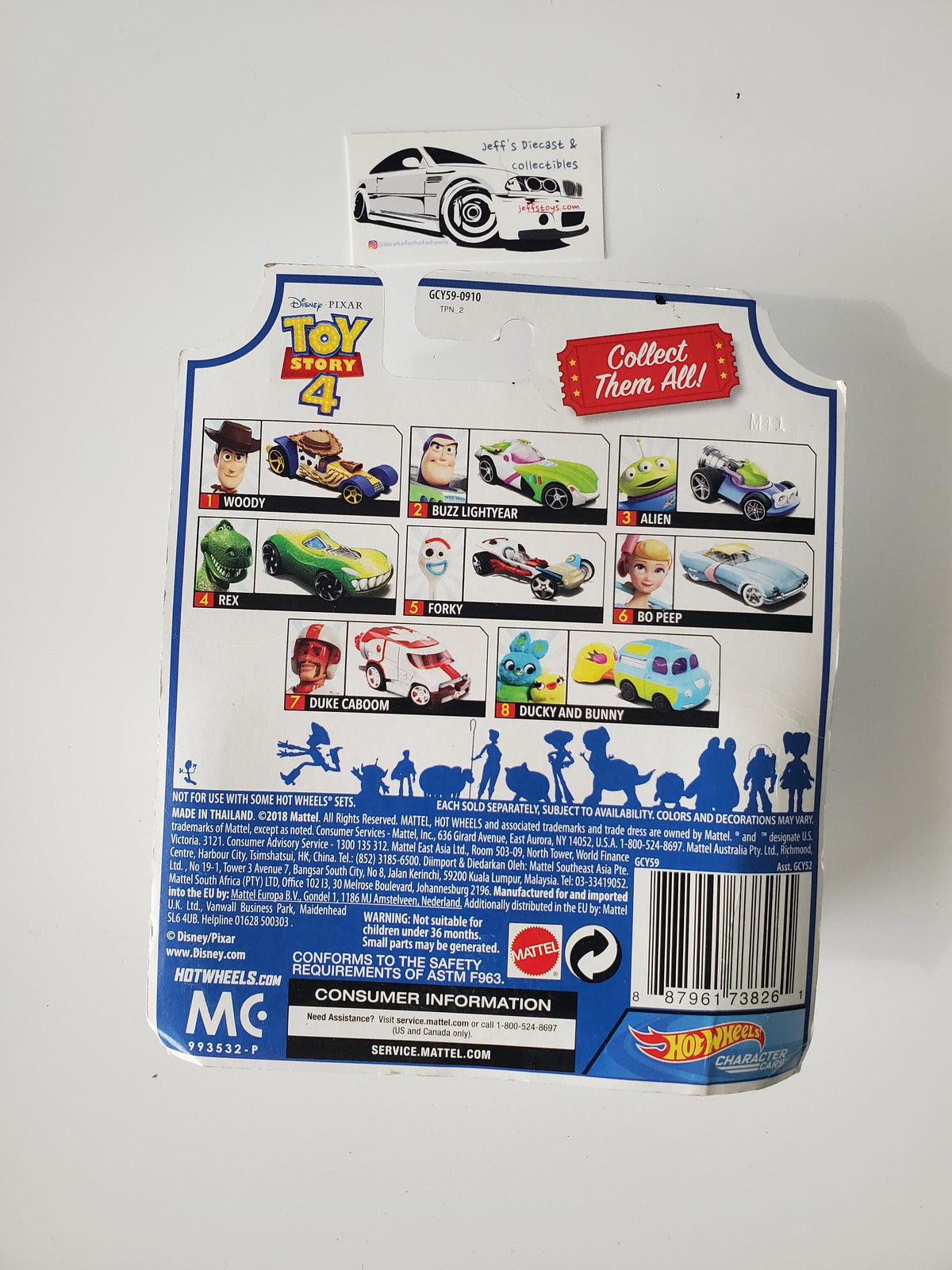Hot Wheels Toy Story 4 Duke Caboom Character Car