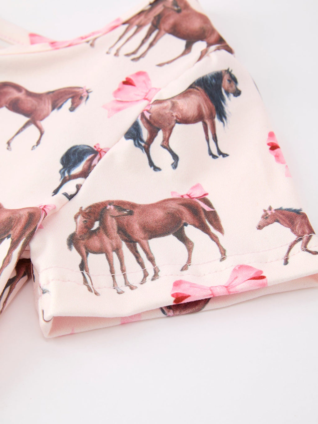 Girls' Western Horse Print Twirl Dress