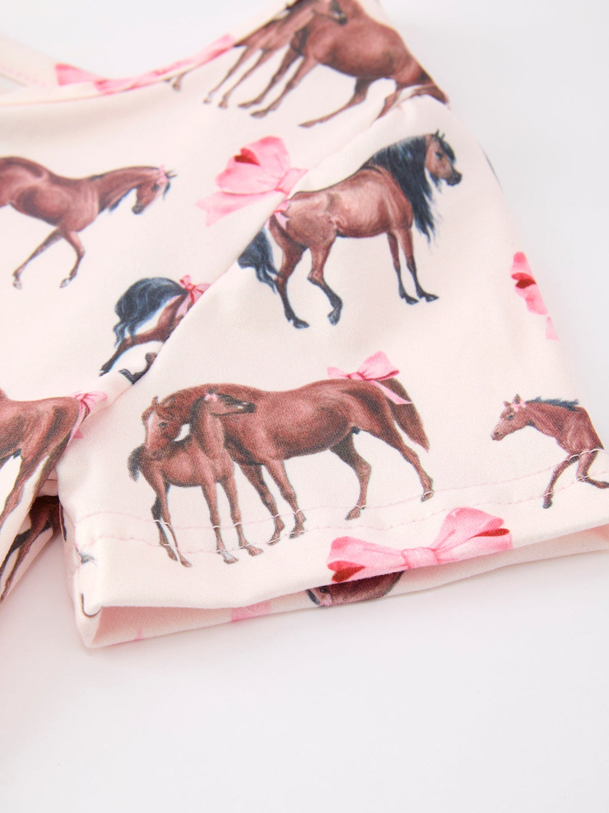 Girls' Western Horse Print Twirl Dress