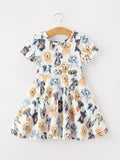 Girls' Puppy Print Twirl Dress