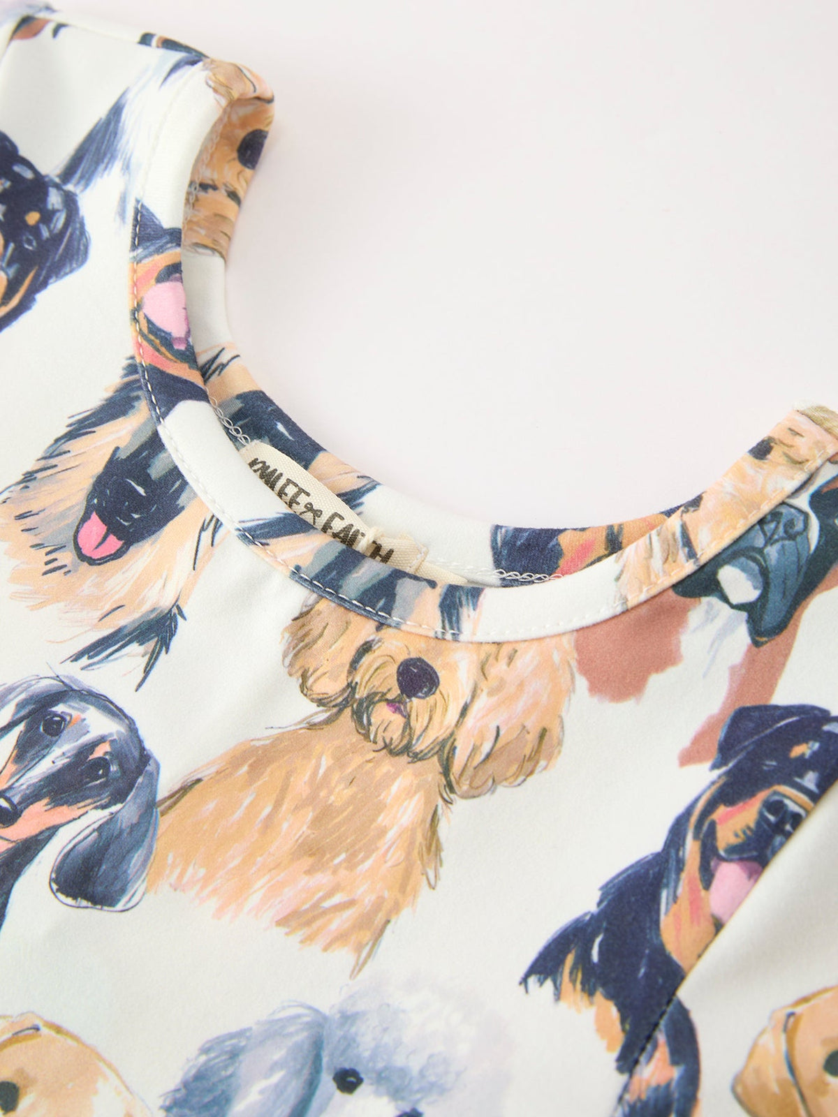 Girls' Puppy Print Twirl Dress
