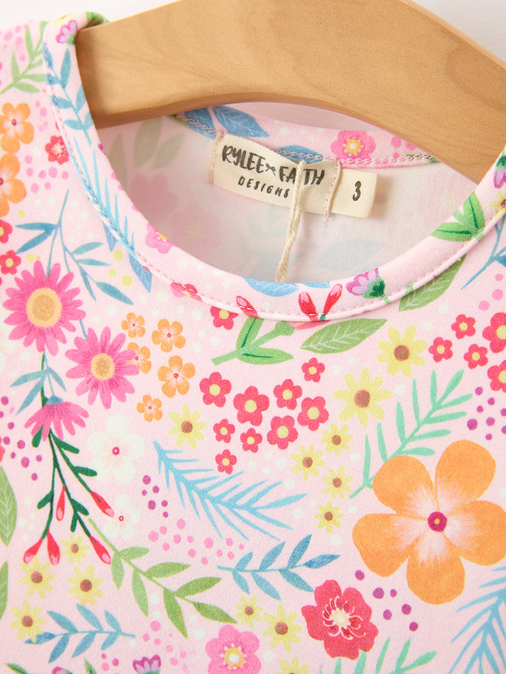 Girls' Butterfly & Floral Long-Sleeve Twirl Dress