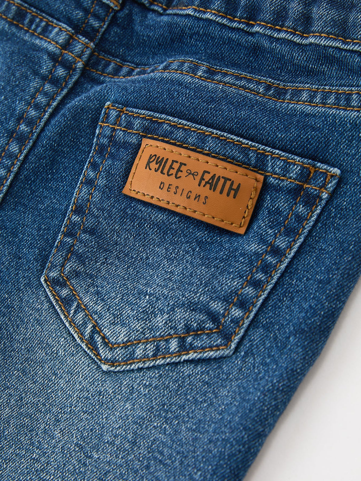 Girls' Lace-Trim Flared Jeans