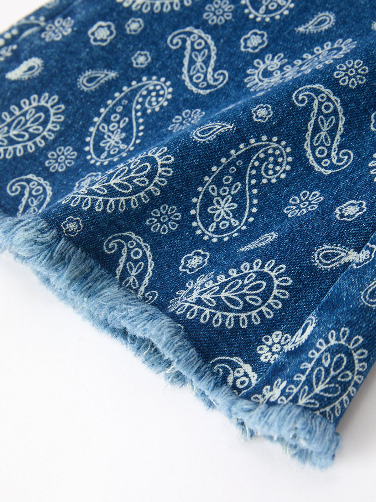 Girls' Printed Denim Bell-Bottom Jeans