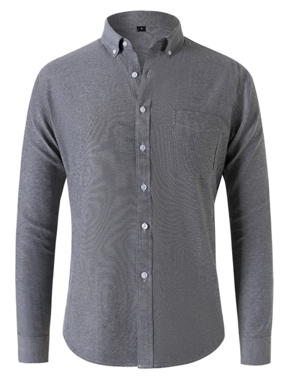 Men's Plus Size Long-Sleeve Button-Down Shirt