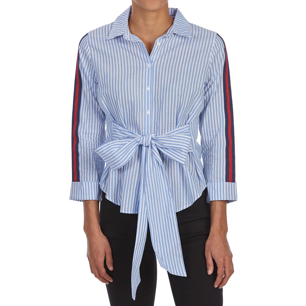 Almost Famous Juniors V-Neck Tie-Front Top