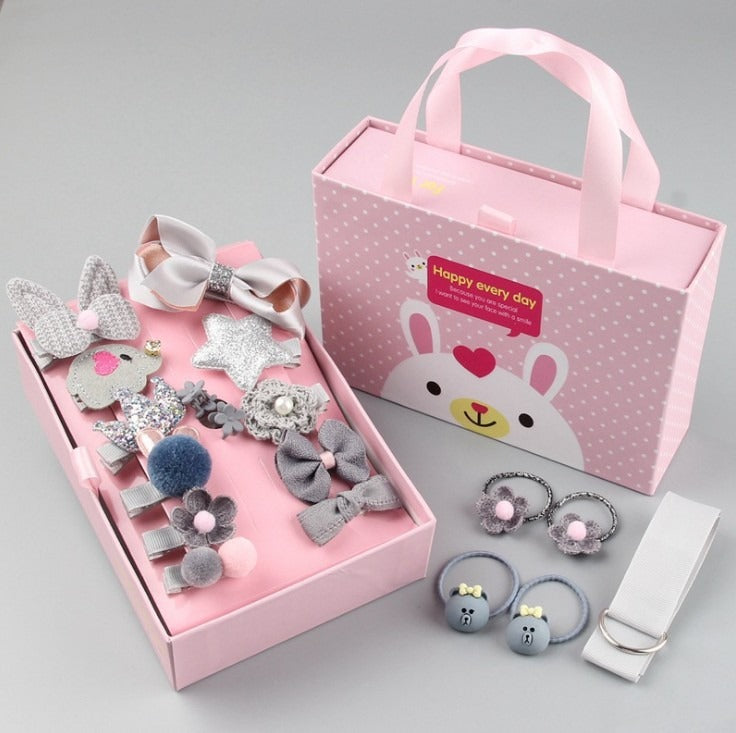 Girls’ Hair Accessory Set, 18 Pieces
