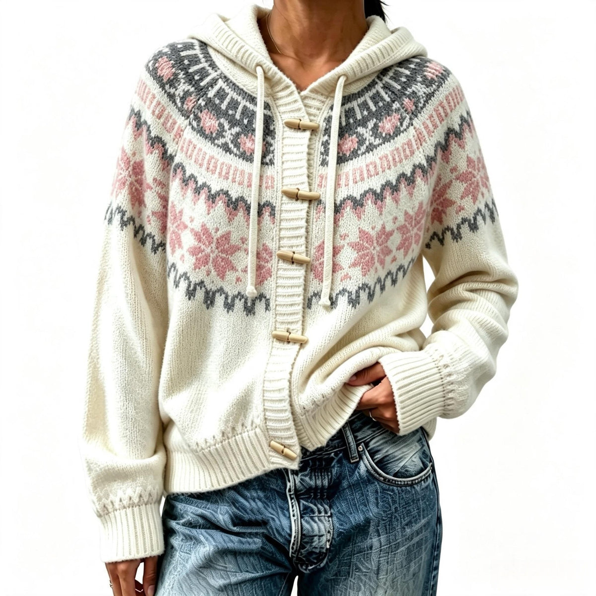Oversized Button-Front Sweater