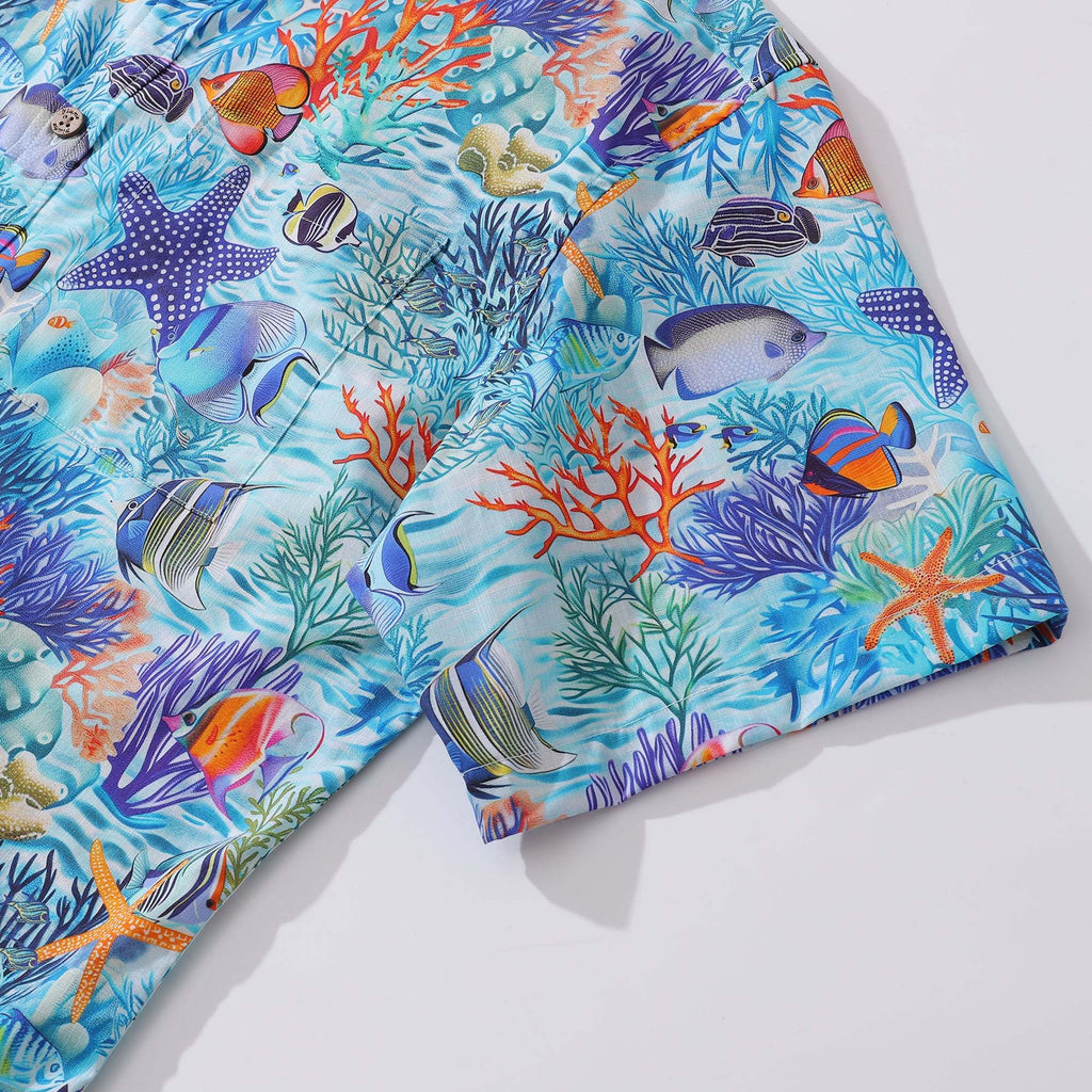 Men's Underwater Wonderland Cotton Hawaiian Shirt