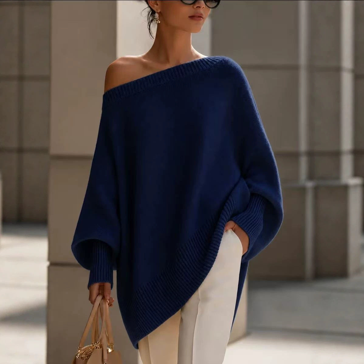 Thick pullover knitted sweater loose sweater for women