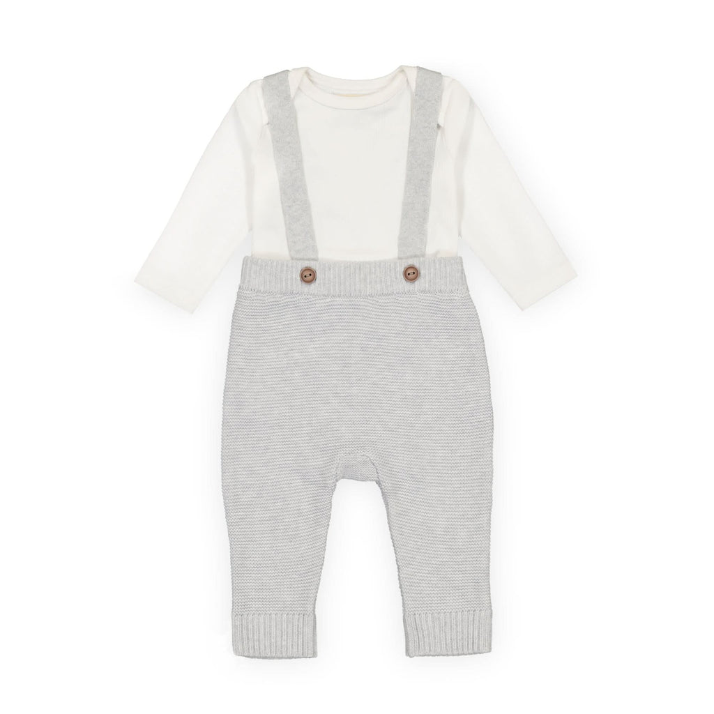 Baby Organic Knit Bodysuit & Sweater Overall Set