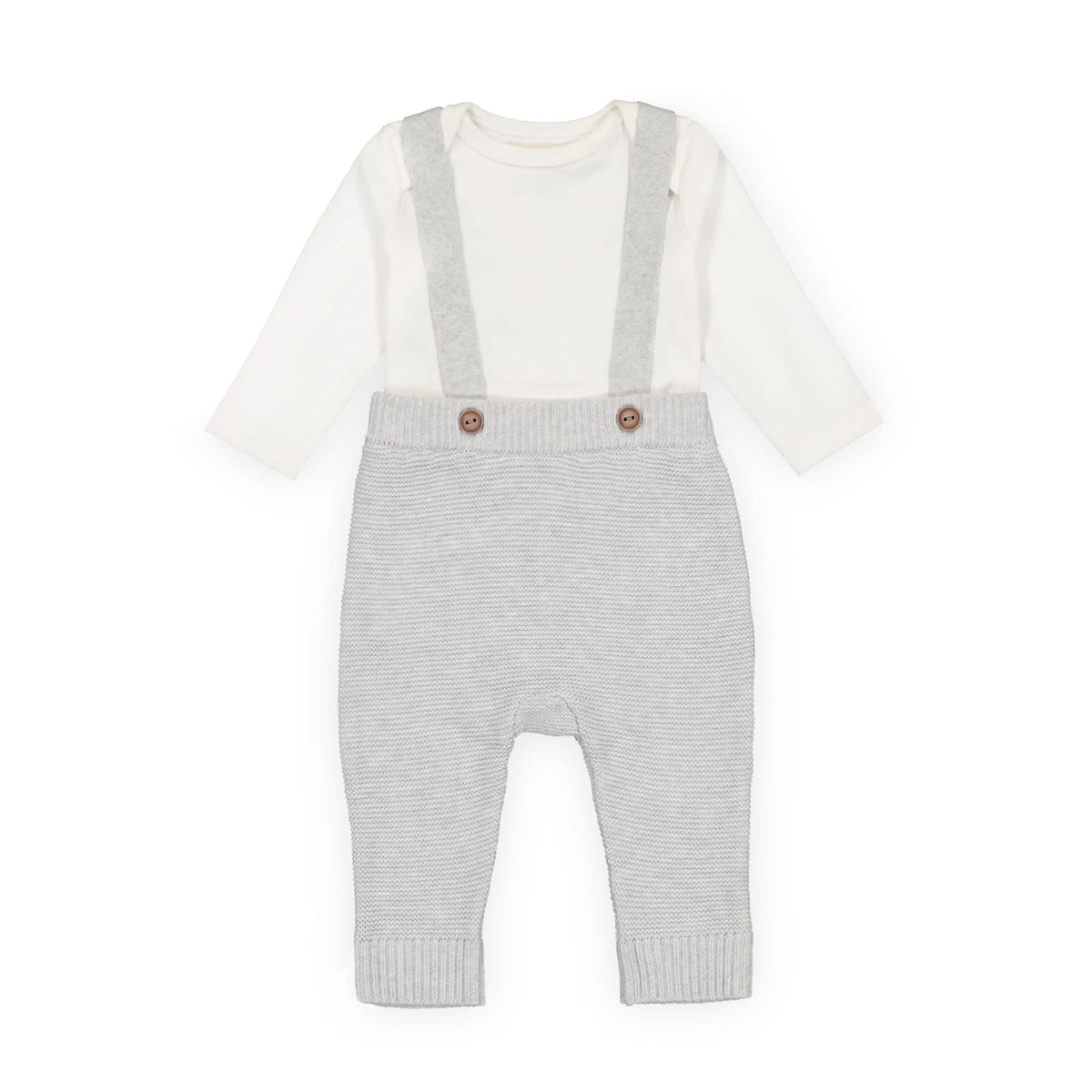 Baby Organic Knit Bodysuit & Sweater Overall Set