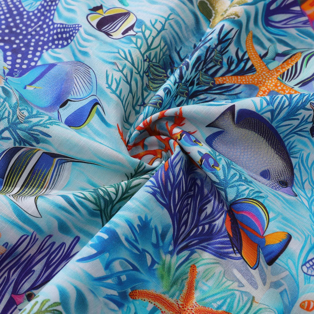 Men's Underwater Wonderland Cotton Hawaiian Shirt