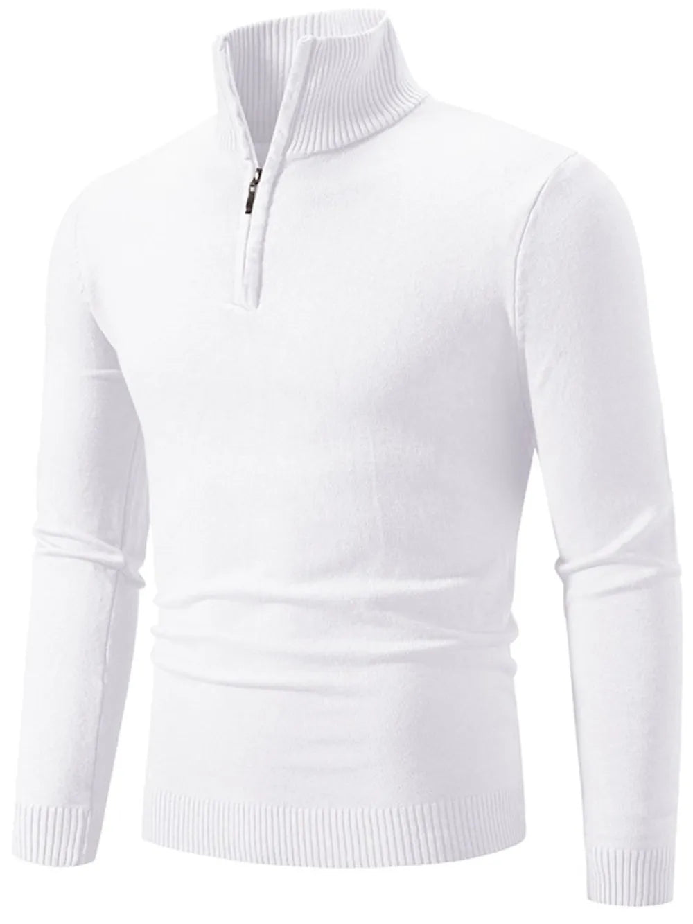 Men's Plus Size Quarter-Zip Knit Top