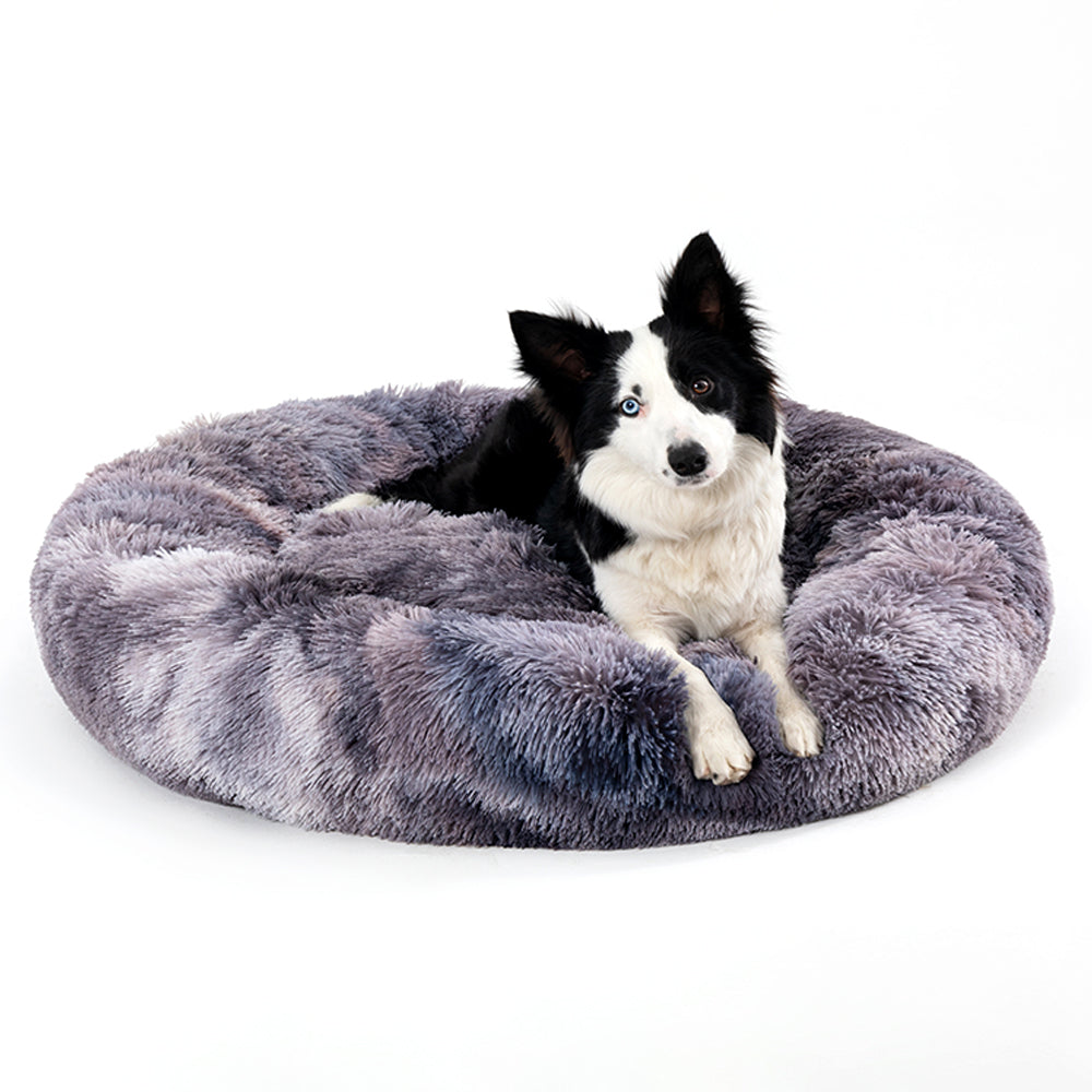 Washable Plush Donut Pet Bed – Calming Cushion for Cats & Dogs