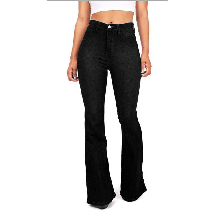Women's Stretch Bell-Bottom Jeans