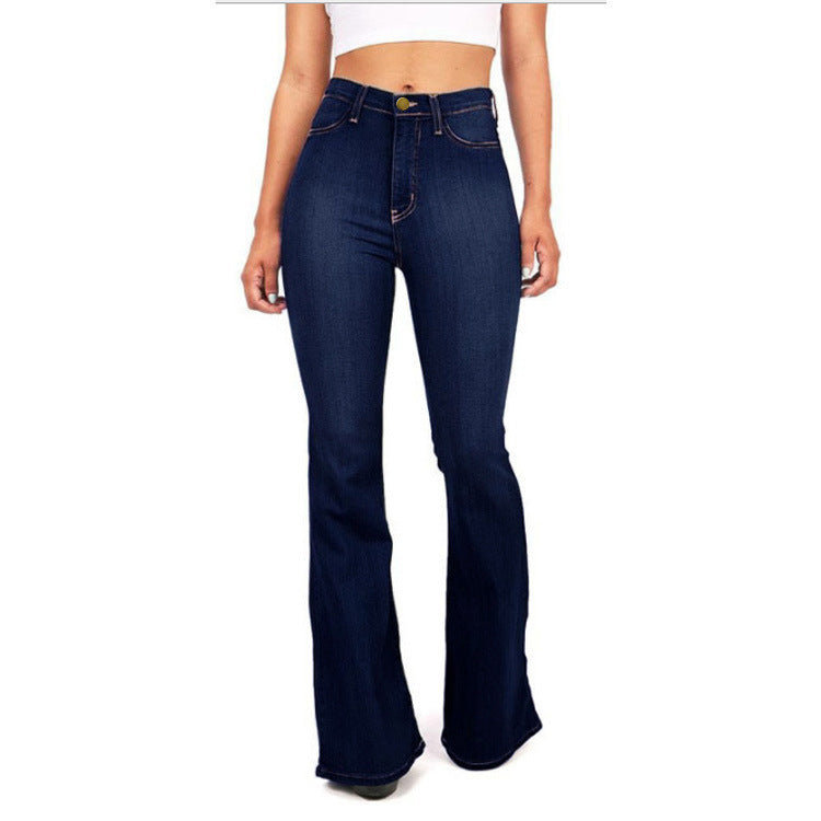 Women's Stretch Bell-Bottom Jeans
