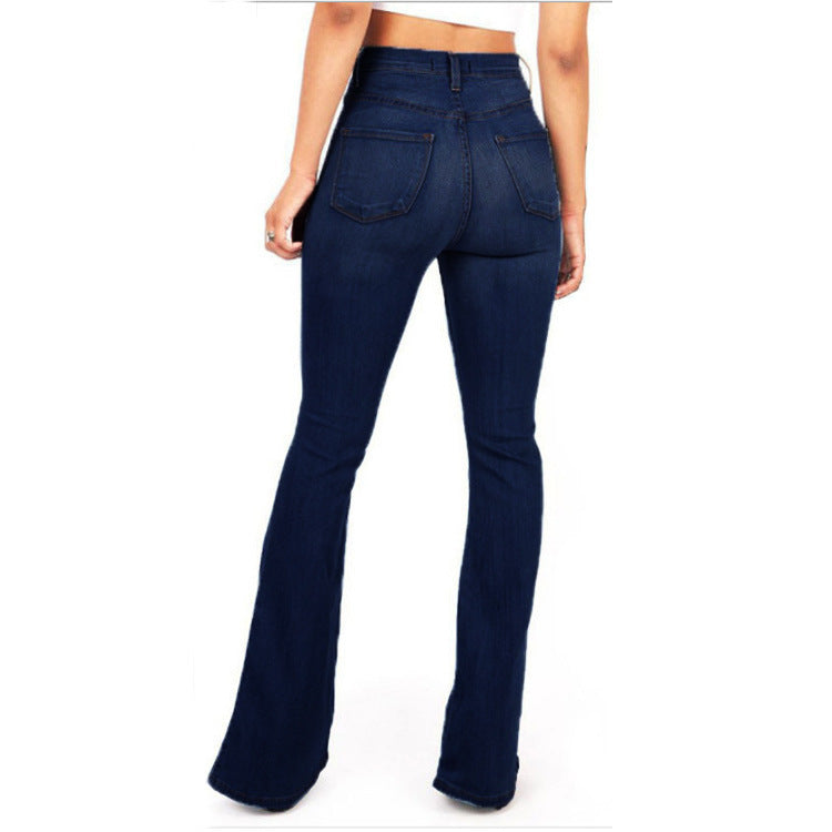Women's Stretch Bell-Bottom Jeans