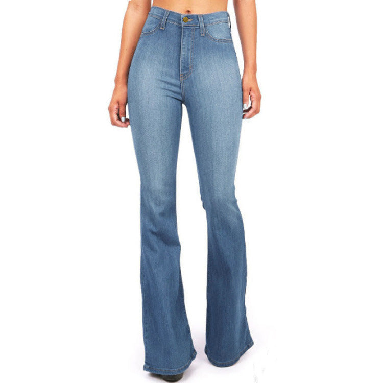 Women's Stretch Bell-Bottom Jeans