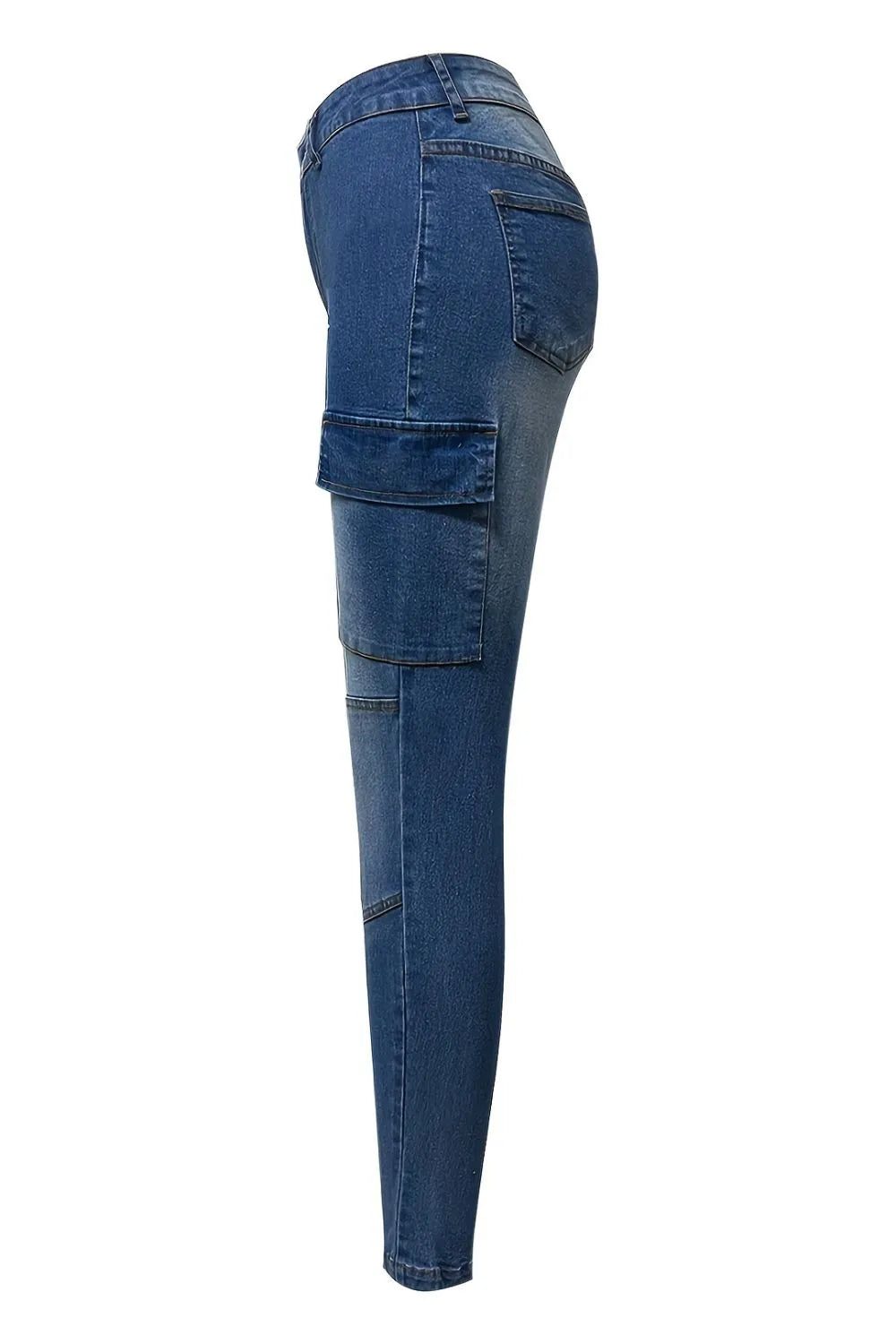 Medium-Wash Stretch Skinny Jeans
