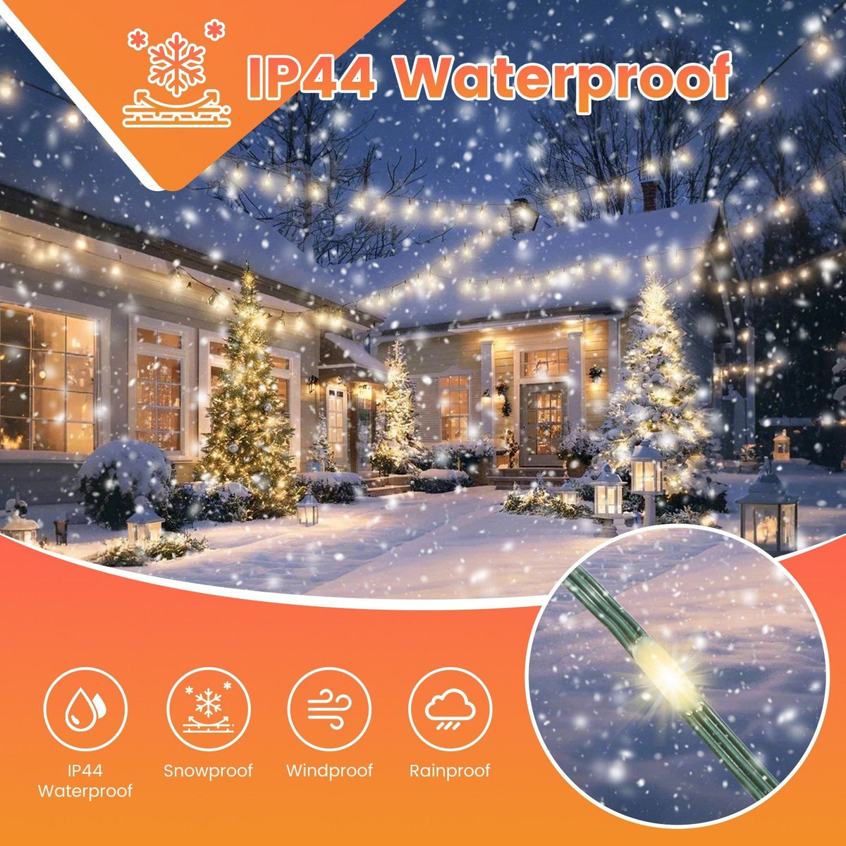 330-Foot Outdoor Christmas String Lights – 1000 LEDs