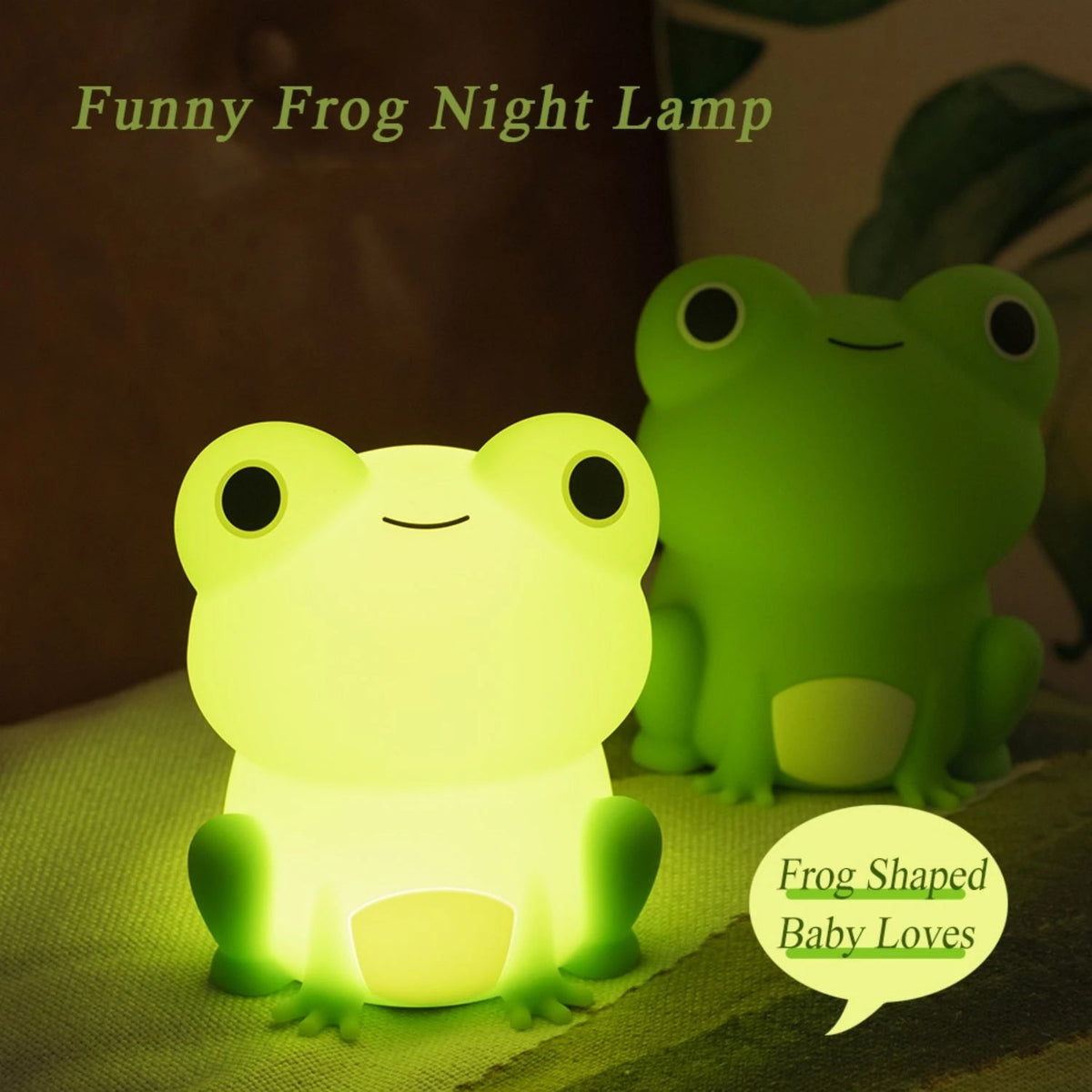 Rechargeable Silicone Frog LED Night Light with Timer