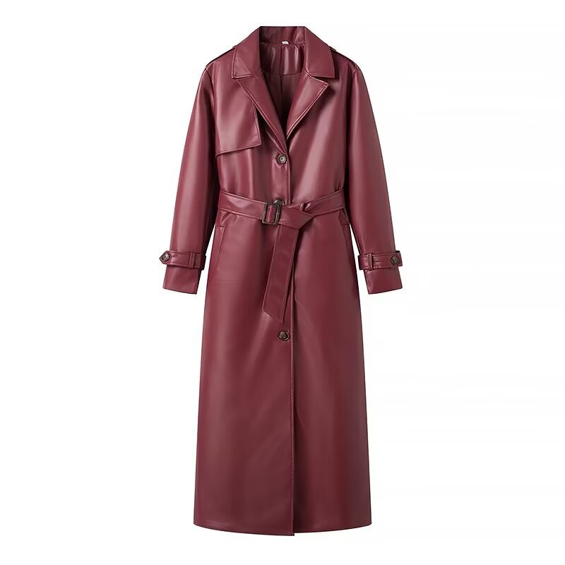 Women's Plus Size Leather-Look Jacket