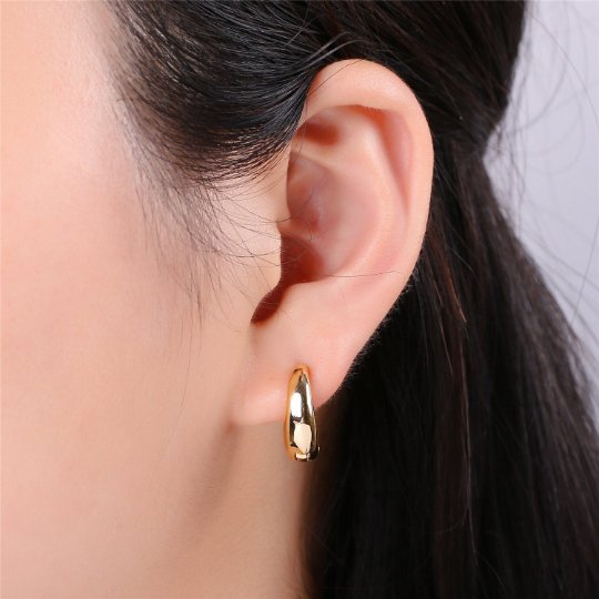 24K Gold-Filled Huggie Hoop Earrings