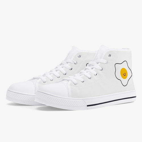 Jacki Easlick Lux Egg High-Top Canvas Sneakers – White/Black