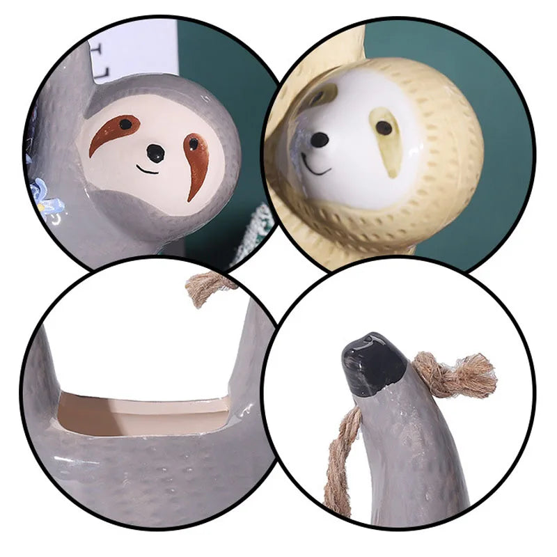 Ceramic Hanging Animal Planter Pot