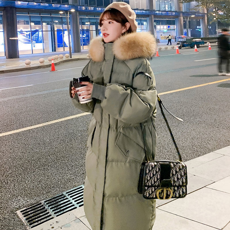 Women's Plus Size Mid-Length Winter Puffer Coat
