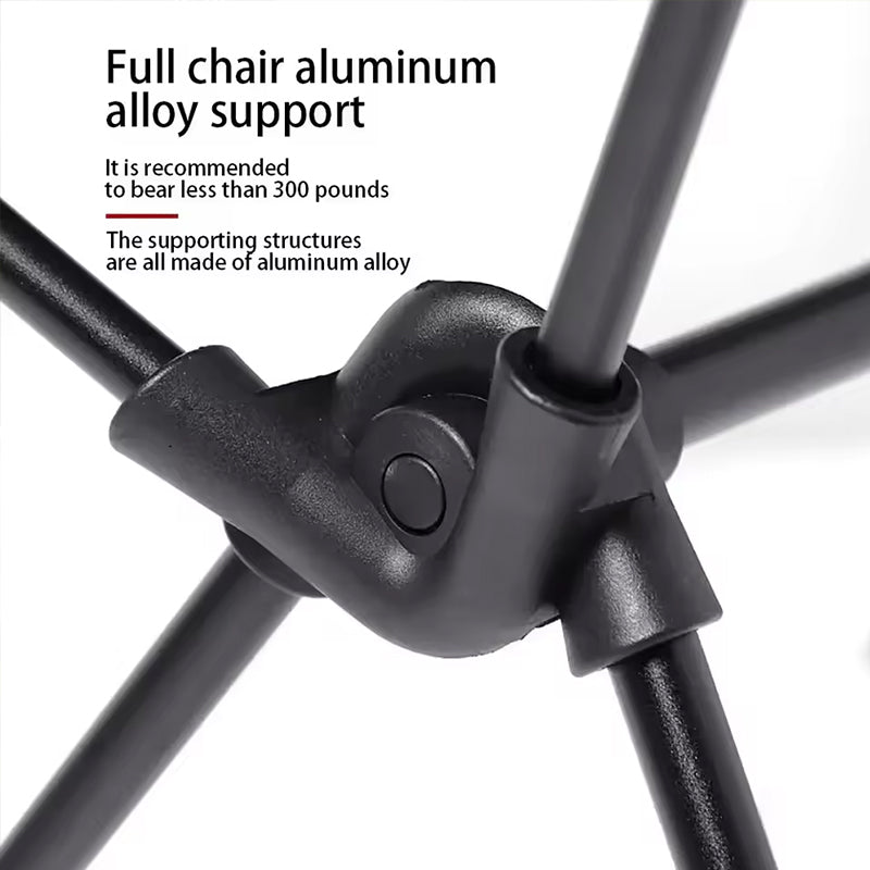 Lightweight Aluminum Folding Camping Chair with Headrest