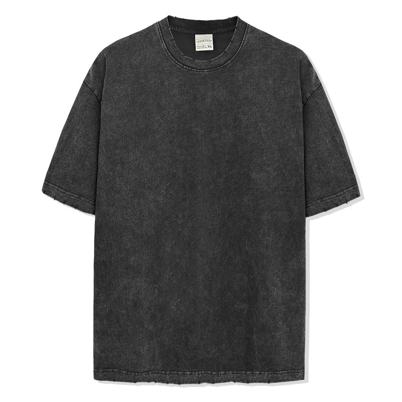 Men's Plus Size Washed Crewneck T-Shirt
